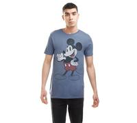 Cotton Soul Mickey Mouse Mickey & Friends Mickey Im Mickey Mens T Shirt, Stone Blue, Large