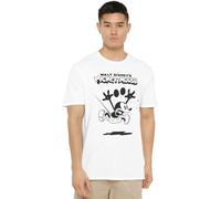 Cotton Soul Mickey Mouse Mickey Mouse & Friends Mickey Surprised Mens T Shirt, White, X-Large
