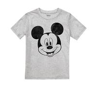 Cotton Soul Mickey Mouse Mono Face Boys T Shirt, Grey Heather, 3-4 Years