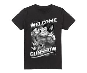 Cotton Soul Mighty Mouse Mighty Gunshow Unisex T Shirt, Black