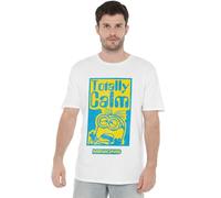 Cotton Soul Minions Totally Calm Mens T Shirt, White, Small