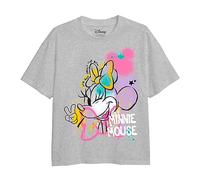 Cotton Soul Minnie Mouse Spray Stencil Girls T Shirt, Grey Heather, 12-13 Years