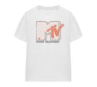 Cotton Soul MTV MTV Riot Heart Ladies T Shirt, White, Medium