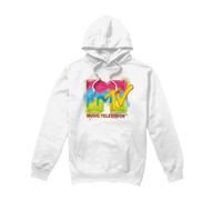 Cotton Soul MTV/Paint Logo Hoodie, White, Medium