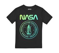 Cotton Soul NASA National Emblem Gradient Boys T Shirt, Black, 12-13 Years