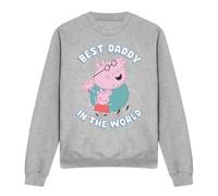 Cotton Soul Peppa Pig Tv Peppa Pig Best Daddy In The World Unisex Sweatshirt, Heather Grey, Large