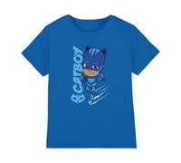 Cotton Soul PJ Masks Cat Boy Boys T Shirt, Royal Blue, 7-8 Years