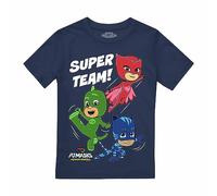 Cotton Soul PJ Masks Super Team Boys T Shirt, Navy, 7-8 Years