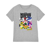 Cotton Soul Power Rangers It's Morphin Time Boys T Shirt, Grey Heather