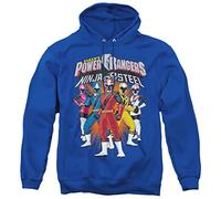 Cotton Soul Power Rangers Team Line Up Mens Hoodie, Royal
