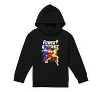 Cotton Soul Power Rangers Trio Youth Kids Boy/Girls Pull-Over Hoodie, Black, 12-13 Years