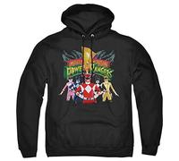 Cotton Soul Power Rangers Unite Mens Hoodie, Black