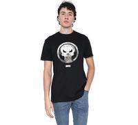 Cotton Soul Punisher Punisher Worn Skull Mens T Shirt, Black, X-Large