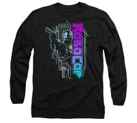 Cotton Soul Robocop Robo Neon Unisex Long Sleeve T Shirt, Black
