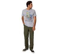 Cotton Soul Sesame Street Colourful Group Mens T Shirt, Grey Heather, LRG