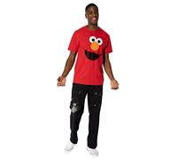 Cotton Soul Sesame Street Elmo Face Mens T Shirt, Red, XLG
