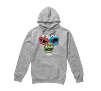 Cotton Soul Sesame Street Halftone Heads Unisex Hoodie, Athletic Heather, X-Large