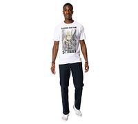 Cotton Soul Sesame Street Raised On The Streets Mens T Shirt, White, LRG
