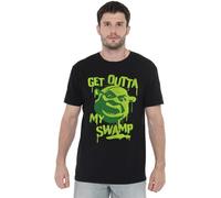 Cotton Soul Shrek Out of My Swamp Graffiti Unisex T Shirt, Black, Medium