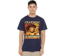 Cotton Soul Shrek Puss in Boots Bootleg Unisex T Shirt, Navy, X-Large