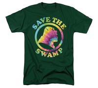 Cotton Soul Shrek Save The Swamp Tie Dye Unisex T Shirt, Forest Green, X-Large