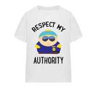 Cotton Soul South Park Respect Ladies T Shirt, White, Medium