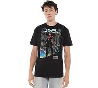 Cotton Soul Spiderman Neon City Mens T Shirt, Black, Small