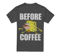 Cotton Soul Spongebob/Before Coffee Meme-Adult Heather, Black, Large