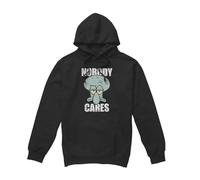 Cotton Soul Spongebob/Nobody Cares Meme Hoodie, Black, Medium