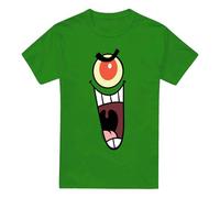 Cotton Soul Spongebob Plankton Sinister Face Unisex T Shirt, Kelly Green, Small