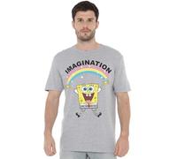 Cotton Soul Spongebob Squarepants Imagination 2 Mens T Shirt, Heather Grey, MED