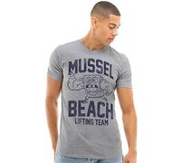 Cotton Soul Spongebob Squarepants Mussel Beach Unisex T Shirt, Heather Grey, Small