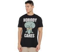 Cotton Soul Spongebob Squarepants Nobody Care Meme Mens T Shirt, Black, XLG