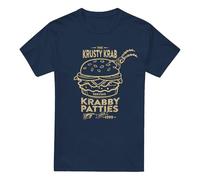 Cotton Soul Spongebob Squarepants The Krusty Krab Shock Mono Unisex Adult T Shirt, Navy, Large