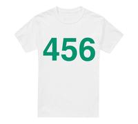 Cotton Soul Squid Game Player 456 Unisex T Shirt, White, Small