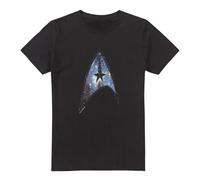 Cotton Soul Star Trek Galactic Shield Unisex T Shirt, Black, X-Large