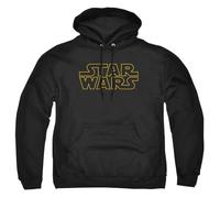 Cotton Soul Star Wars Basic Logo Mens Hoodie, Black, XX-Large