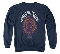 Cotton Soul Star Wars Chewbacca Laugh It Up Fuzzball Crew Sweatshirt, Navy, XXL
