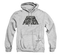 Cotton Soul Star Wars Luke And Leia Unisex Hoodie, Grey Heather, Small