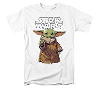 Cotton Soul Star Wars Mandalorian Grogu Calm Mens T Shirt, White, SML