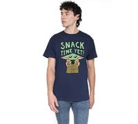 Cotton Soul Star Wars Mandalorian Grogu Snack Time Mens T Shirt, Navy, XXL