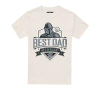 Cotton Soul Star Wars Mandalorian No.1 in Galaxy Mens T Shirt, Natural, XLG