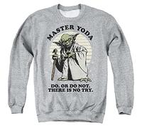Cotton Soul Star Wars Master Yoda Crew Sweatshirt, Grey Heather, LRG
