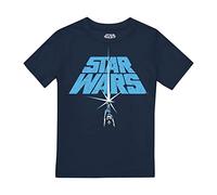 Cotton Soul Star Wars Saber Logo Kids T Shirt, Navy, 9-10 Years