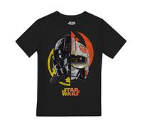 Cotton Soul Star Wars Split Helmet Kids T Shirt, Black, 7-8 Years