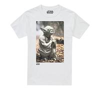 Cotton Soul Star Wars Yoda Film Still Mens T Shirt, White, MED