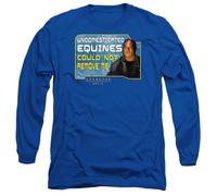 Cotton Soul Stargate Sg-1 Dedicated Unisex Long Sleeve T Shirt, Royal, X-Large