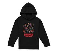 Cotton Soul Stranger Things Cartoon Characters Youth Kids Boy/Girls Pull-Over Hoodie, Black
