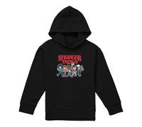 Cotton Soul Stranger Things Cartoon Group Youth Kids Boy/Girls Pull-Over Hoodie, Black, 12-13 Years
