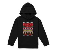 Cotton Soul Stranger Things Demogorgon Ugly Christmas Jumper Youth Kids Boy/Girls Pull-Over Hoodie, Athletic Heather, 12-13 Years